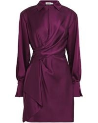 Jonathan Simkhai - Satin Talit Wrap Mini Dress - Lyst