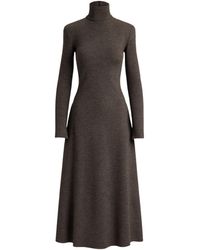 Ralph Lauren - Wool Emmerson Midi Dress - Lyst