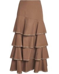 Sandro - Cotton Embellished Maxi Skirt - Lyst