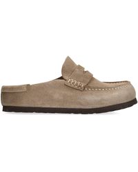 Birkenstock - Suede Naples Wrapped Clogs - Lyst