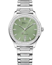 Piaget - Stainless Steel And Diamond Polo Date Watch - Lyst