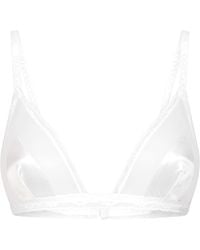 Dolce & Gabbana - Silk-Blend Lace-Trim Bra - Lyst
