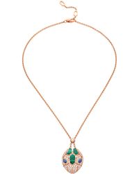 BVLGARI - And Precious Stone Serpenti Necklace - Lyst