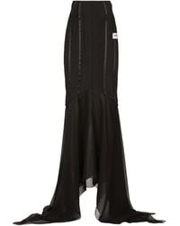 Dolce & Gabbana - Silk-Blend Sicily Ruffle Maxi Skirt - Lyst