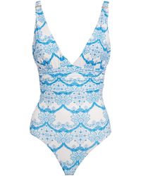 Melissa Odabash - Printed V-Neck Panarea Swimsuit - Lyst