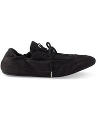 Prada - Cotton Canvas Collapse Sneakers - Lyst