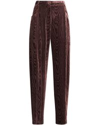 Blazé Milano - Velvet Patterned Sorraia Straight Trousers - Lyst