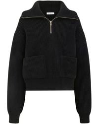 Alaïa - Wool-Cashmere-Blend Quarter-Zip Sweater - Lyst