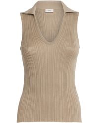 Agnona - Cotton-Silk Knitted Top - Lyst
