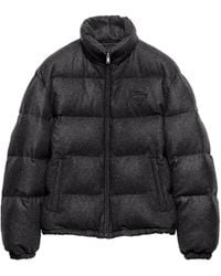 Prada - Cashmere-Down Puffer Coat - Lyst