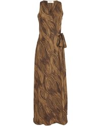 RETORI - Silk Grass Waves Maxi Dress - Lyst