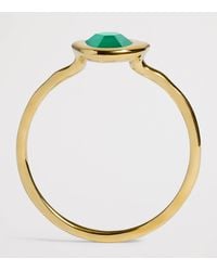 Monica Vinader - Vermeil And Onyx Odyssey Ring - Lyst
