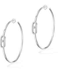 Messika - Move Uno And Diamond Hoop Earrings - Lyst