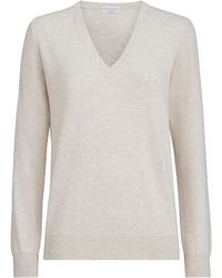 Brunello Cucinelli - Cashmere Monili-Detail Sweater - Lyst