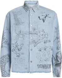 DOMREBEL - Sketchy Denim Overshirt - Lyst