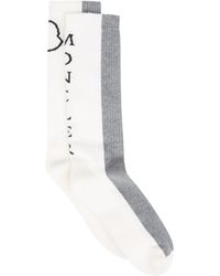 Moncler Logo Socks - Grey