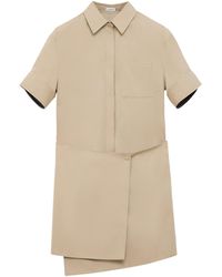 Loewe - Cotton-Silk Midi Shirt Dress - Lyst