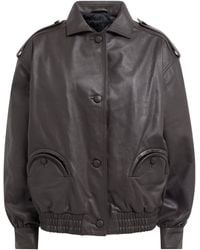 Blazé Milano - Leather Charlie Bomber Jacket - Lyst