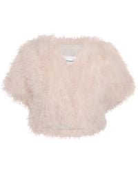 Yves Salomon - Feather Cropped Cape - Lyst