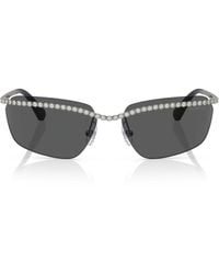 Swarovski - Embellished Sk7001 Sunglasses - Lyst