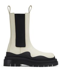 Bottega Veneta - Leather Tire Chelsea Boots - Lyst