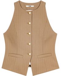 Maje - Wool-Blend Striped Waistcoat - Lyst