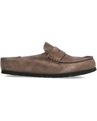 Birkenstock - Suede Naples Wrapped Clogs - Lyst
