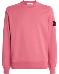 Stone Island - Cotton Compass Logo Sweatshirt - Lyst