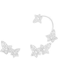 Boucheron - And Diamond Lierre De Paris Asymmetric Clip Earrings - Lyst