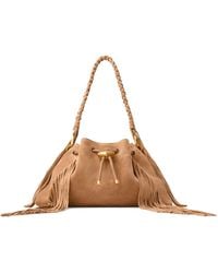Jimmy Choo - Medium Cinch Suede Bucket Bag - Lyst