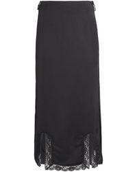 Sandro - Lace-Detail Midi Skirt - Lyst