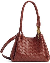 Bottega Veneta - Small Lambskin Andiamo Parachute Shoulder Bag - Lyst