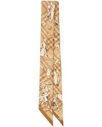 Burberry - Silk Paws On Parade Skinny Scarf - Lyst