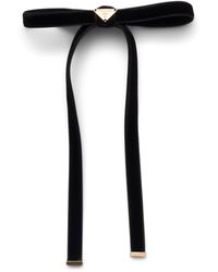 Prada - Velvet Bow Hair Clip - Lyst