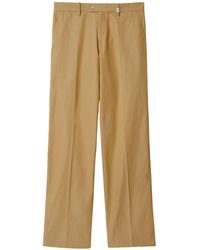 Burberry - Cotton Straight Chinos - Lyst