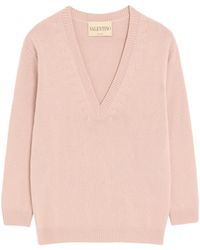 Valentino - Cashmere V-Neck Sweater - Lyst