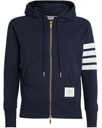 Thom Browne - Four-Stripe Zip-Up Hoodie - Lyst