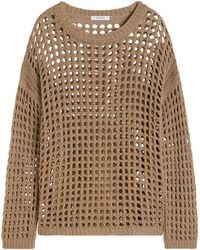 Max Mara - Cotton Open-Knit Sweater - Lyst