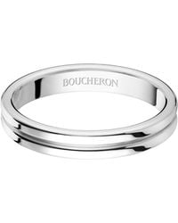 Boucheron - Platinum Godron Wedding Band - Lyst