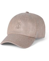 Brunello Cucinelli - Linen-Blend Baseball Cap - Lyst