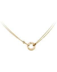 Cartier - And Diamond Love Double Chain Necklace - Lyst