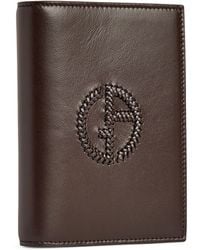 Giorgio Armani - Leather Logo Passport Holder - Lyst