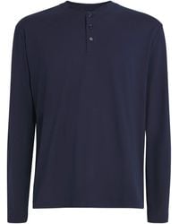 FALKE - Cotton-Blend Henley Top - Lyst