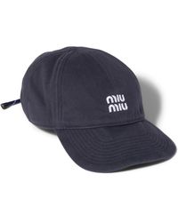 Miu Miu - Cotton Cord-Detail Baseball Cap - Lyst