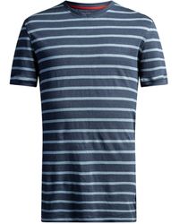 Isaia - Linen Striped T-shirt - Lyst