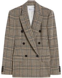 Max Mara - Wool-Cotton Check Blazer - Lyst