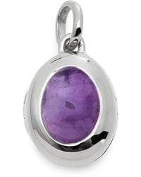 Monica Vinader - Sterling And Amethyst February Birthstone Locket - Lyst
