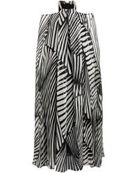 Marina Rinaldi - Silk Patterned Maxi Dress - Lyst