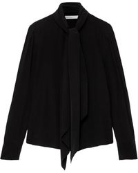AllSaints - Silk Tie-Detail Iris Shirt - Lyst