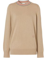 Burberry - Cashmere Stripe-trim Sweater - Lyst